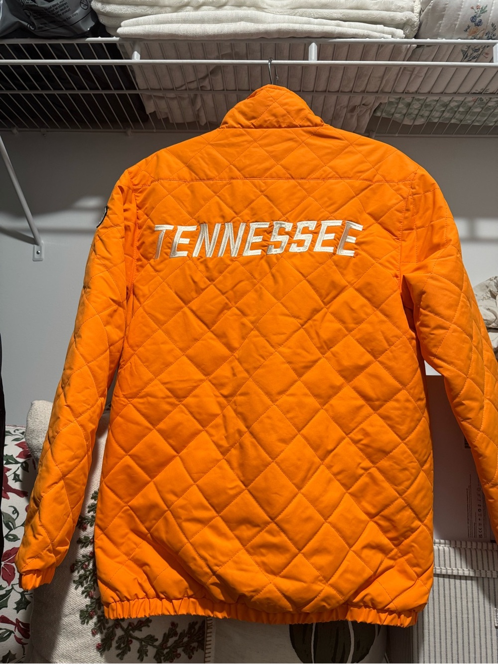 Tennessee Quilted Orange Jacket Franchise Club Size Small